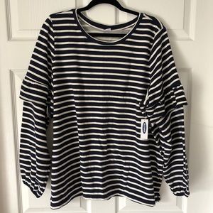 OLD NAVY | Ruffle Long Sleeve Terry Sweatshirt